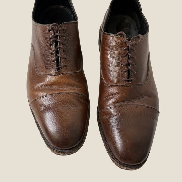 Allen Edmonds Mens Bond Street Cap Toe Textured Leather Lace Up Oxford Size 11.5 - Picture 3 of 12